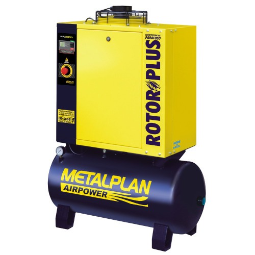 Compressor de ar de parafuso 20 hp 163 litros 11 bar trif�sico 380V - Rotor Plus 20