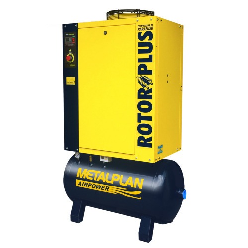 Compressor de ar de parafuso 20 hp 163 litros 9 bar 220V - Rotor Plus 20