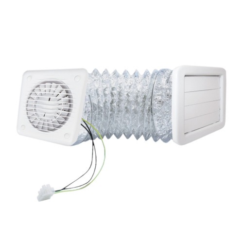 Exaustor para banheiro di�metro de 126 mm com grade e duto - KIT ITC 125  110V