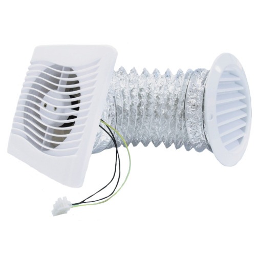 Exaustor para banheiro di�metro de 150 mm com grade e duto - KIT ITC 150  110V