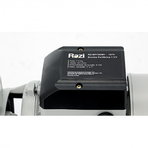 Motobomba periférica 1 hp monofásica - RZ-BP750 220V Motobomba periférica 1 hp monofásica - RZ-BP750 220V