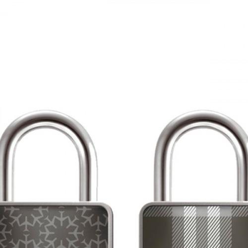 Cadeado 35 mm com chave TSA preto-misto 2 pe�as - Twinpack 