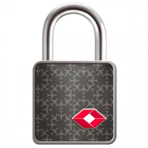 Cadeado 35 mm com chave TSA preto-misto 2 pe�as - Twinpack 