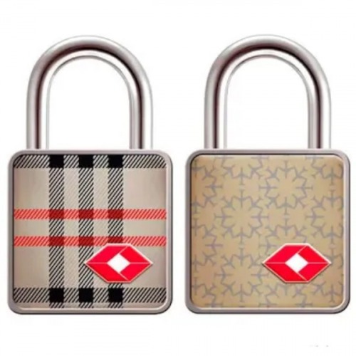 Cadeado 35 mm com chave TSA cinza-misto 2 pe�as - Twinpack 