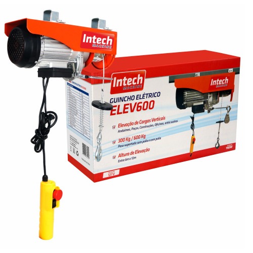 Guincho talha el�trica 300/600 kg eleva��o at� 12 m - ELEV600  220V
