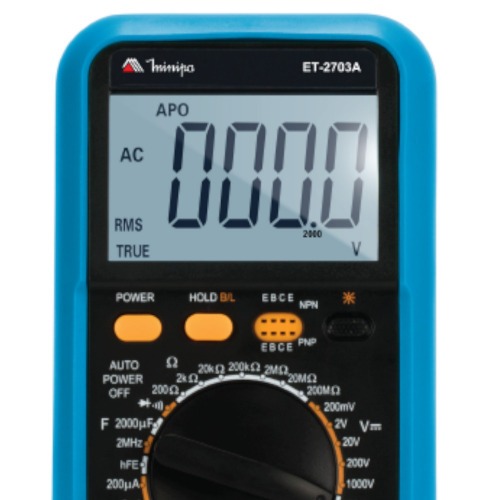 Multímetro digital portátil CAT III 600V True RMS - ET-2703A Multímetro digital portátil CAT III 600V True RMS - ET-2703A