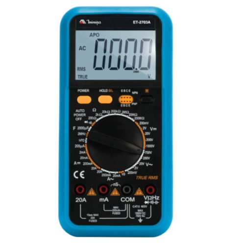 Multímetro digital portátil CAT III 600V True RMS - ET-2703A Multímetro digital portátil CAT III 600V True RMS - ET-2703A
