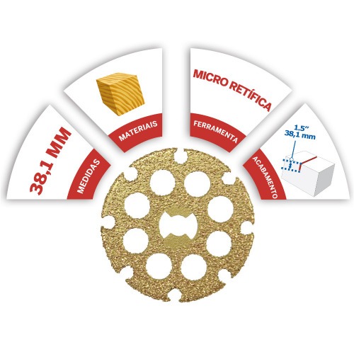Disco de corte em madeira para micro ret�fica - EZ544