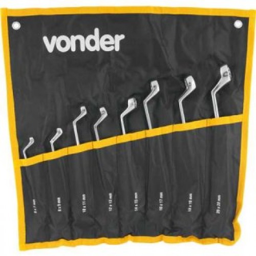 Jogo de chave estrela 6 a 22 mm aço cromo vanádio 8 peças Jogo de chave estrela 6 a 22 mm aço cromo vanádio 8 peças