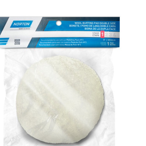 Boina de l� dupla face branca para polimento 8