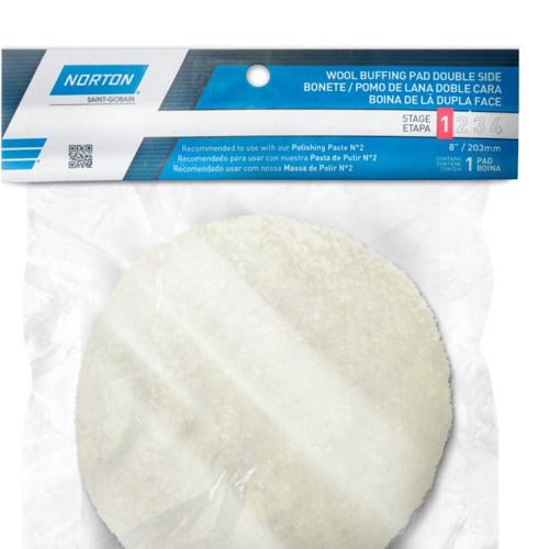 Boina de l� dupla face branca para polimento 8