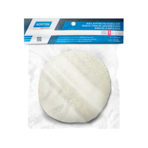 Boina de l� dupla face branca para polimento 8