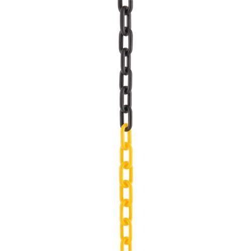 Corrente pl�stica 6 mm amarela e preta com 10 metros