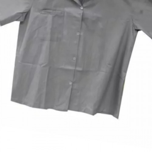 Camisa de brim uniforme manga curta Cinza - 2205534