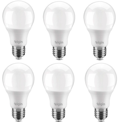 Kit 6 Lâmpadas led bulbo 9W 810 lúmens branca fria - A60 110V/220V Kit 6 Lâmpadas led bulbo 9W 810 lúmens branca fria - A60 110V/220V