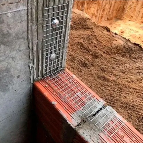 Tela amarra��o para alvenaria 12 x 50 cm com 100 pe�as