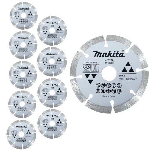 Kit 10 Discos diamantados segmentado 105 mm para m�rmore e granito - D-63688