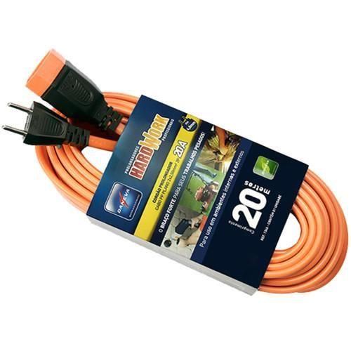 Extensão elétrica 20 metros 2 x 2,50 mm 2P 20A - HARDWORK Extensão elétrica 20 metros 2 x 2,50 mm 2P 20A - HARDWORK