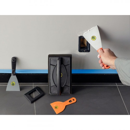 Espátula flexível metálica 8 cm com cabo plástico Espátula flexível metálica 8 cm com cabo plástico