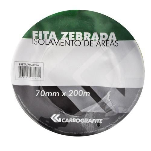 Fita zebrada para demarca��o 70 mm x 200 metros  - 010.1720