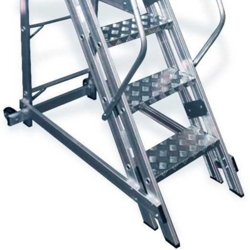 Escada plataforma de alum�nio 1.0 m c/ 3 degraus + patamar 