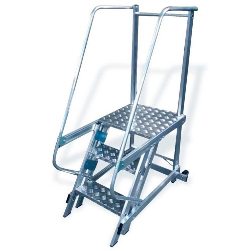 Escada plataforma de alum�nio 0.75 m c/ 2 degraus + patamar