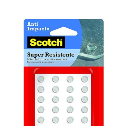 Protetor adesivo anti-impacto redondo 8 mm com 28 unidades