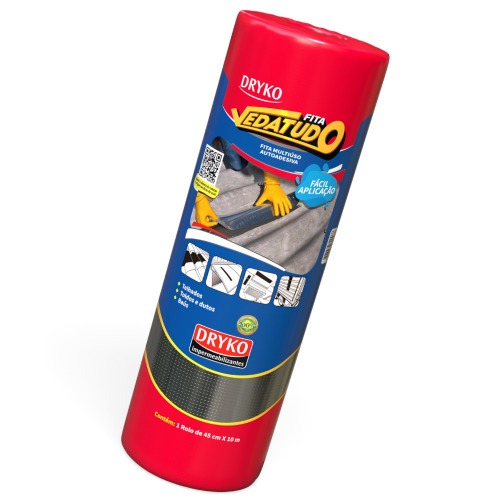 Fita manta asfáltica auto adesiva aluminizada multiuso 45 cm x 10 m - Vedatudo Fita manta asfáltica auto adesiva aluminizada multiuso 45 cm x 10 m - Vedatudo