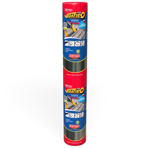 Fita manta asf�ltica auto adesiva aluminizada multiuso 90 cm x 10 m - Vedatudo