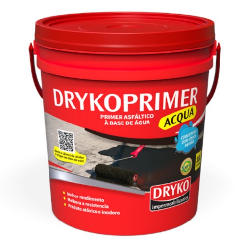 Primer asfáltico 18l para mantas e fitas asfálticas - DrykoPrimer Primer asfáltico 18l para mantas e fitas asfálticas - DrykoPrimer