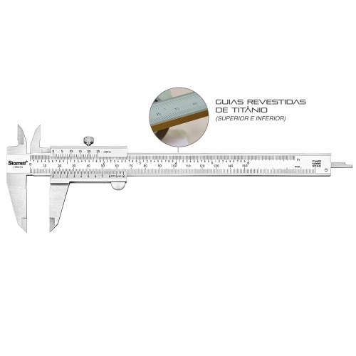 Paquímetro universal com guias revestidas de titânio 150 mm 6 Paquímetro universal com guias revestidas de titânio 150 mm 6