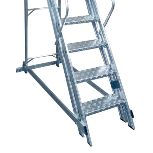 Escada plataforma de alumínio 1.75 m c/ 6 degraus + patamar Escada plataforma de alumínio 1.75 m c/ 6 degraus + patamar