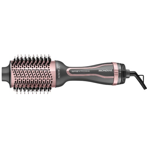 Escova secadora 1200W 3 em 1 Grey Rose Keratin - ES-11-BI  110V/220V