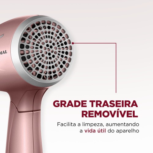 Secador de cabelo 1200 watts Golden rose travel - SC-47-GR  110V/220V