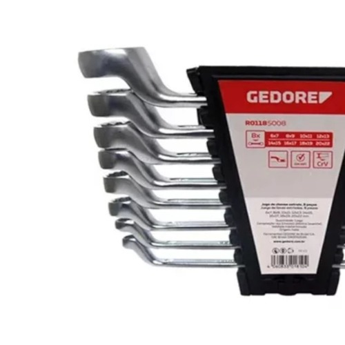 Jogo de chaves estrela 6 a 22 mm a�o cromo van�dio com 8 pe�as - R01185008