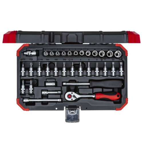 Jogo de soquete sextavado 4 a 13 mm encaixe 1/4