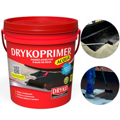 Primer asfáltico 18l para mantas e fitas asfálticas - DrykoPrimer Primer asfáltico 18l para mantas e fitas asfálticas - DrykoPrimer