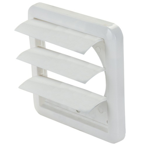 Veneziana autofechante para exaustor 100 mm branca