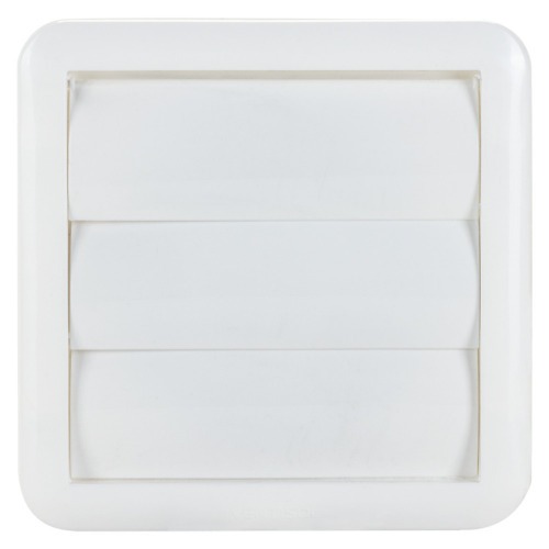 Veneziana autofechante para exaustor 100 mm branca