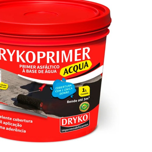 Primer asf�ltico 1L para mantas e fitas asf�lticas - DrykoPrimer