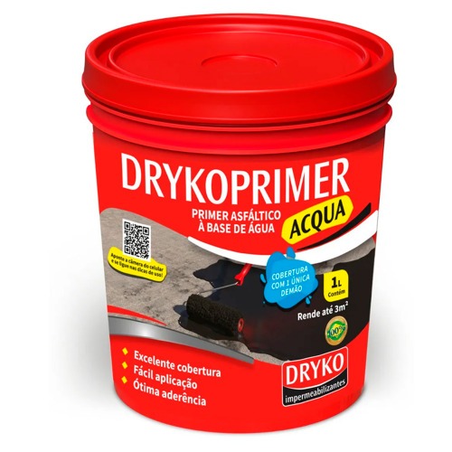 Primer asf�ltico 1L para mantas e fitas asf�lticas - DrykoPrimer