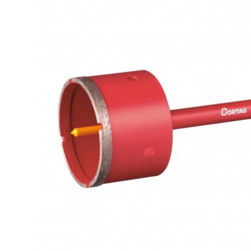 Serra copo diamantada 80 mm com haste de 3/8