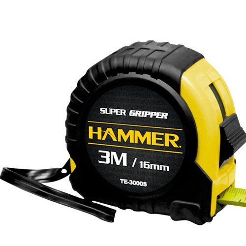 Trena emborrachada com fita de aço 16 mm x 3 m com trava - GYTE3000S Trena emborrachada com fita de aço 16 mm x 3 m com trava - GYTE3000S