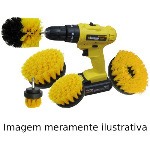 Jogo de escovas rotativas para furadeira e parafusadeira com 5 pe�as - 6065