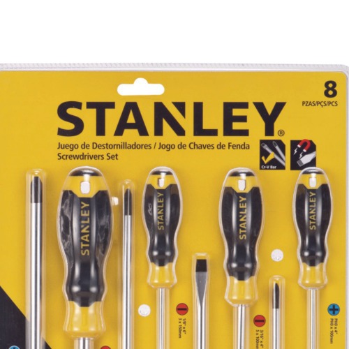 Jogo de chave de fenda e phillips com 8 pe�as 