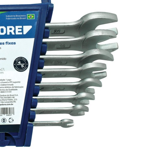 Jogos de chave fixas 6 a 22 mm a�o cromo van�dio com 8 pe�as 6 - 8M