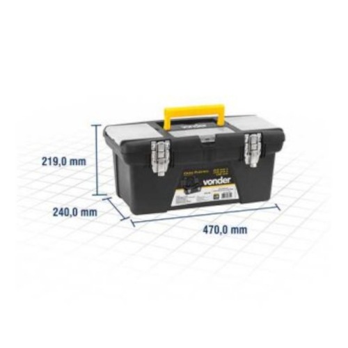 Caixa pl�stica para ferramentas 47,0 x 24,0 x 21,9 cm - CPV 190