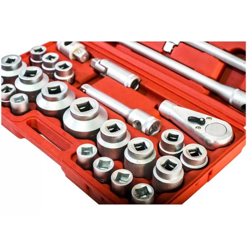 Jogo de soquete estriado 21 a 65 mm encaixe 3/4