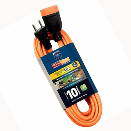 Extensão elétrica 10 metros 3 x 2,50 mm 2P+T 20A - HARDWORK Extensão elétrica 10 metros 3 x 2,50 mm 2P+T 20A - HARDWORK