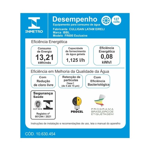 Purificador de água refrigerado por compressor branco - FR600 Exclusive 110V Purificador de água refrigerado por compressor branco - FR600 Exclusive 110V